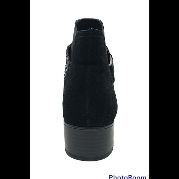 LOGO by Lori Goldstein Ankle Boots with Buckle Detail Black - Medium - Picture 4 of 5